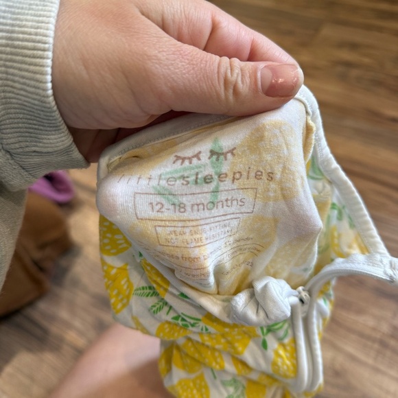 Little Sleepies Lemon Print Bamboo Zippy Onesie - Picture 6 of 6